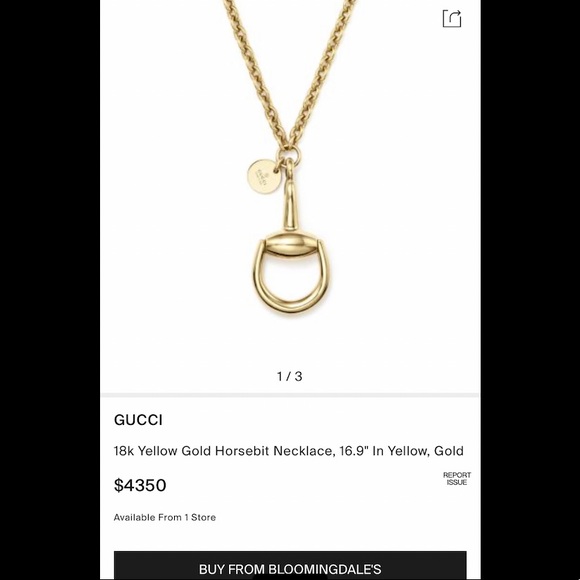GUCCI Horsebit Pendant Necklace - Picture 8 of 8